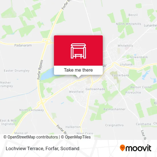 Lochview Terrace, Forfar map