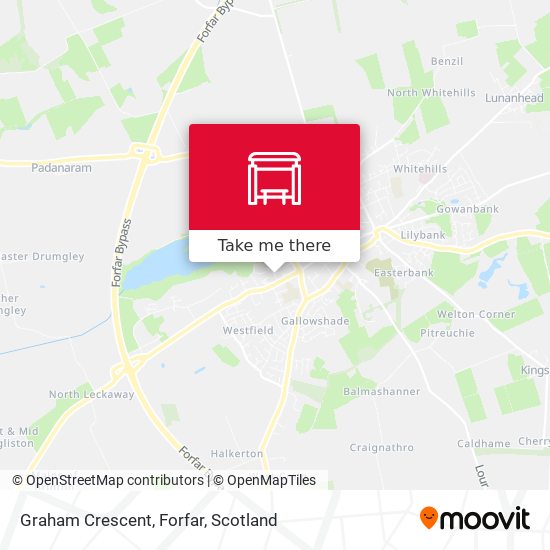 Graham Crescent, Forfar map