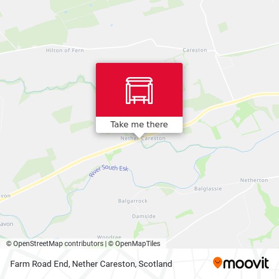 Farm Road End, Nether Careston map