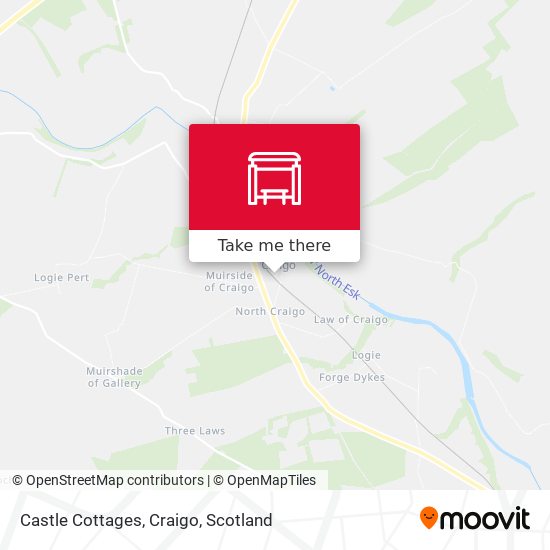Castle Cottages, Craigo map