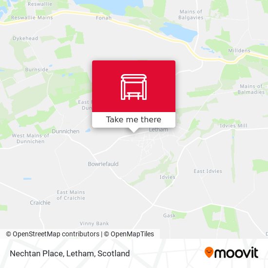 Nechtan Place, Letham map