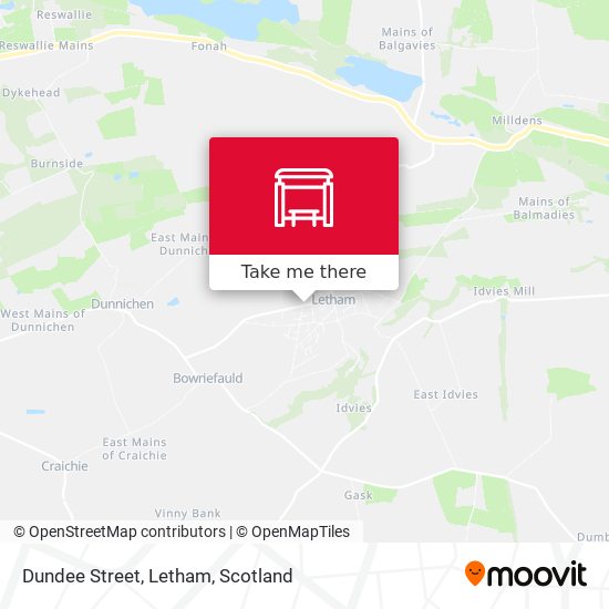 Dundee Street, Letham map