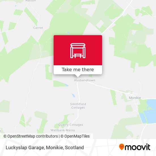 Luckyslap Garage, Monikie map
