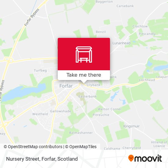 Nursery Street, Forfar map
