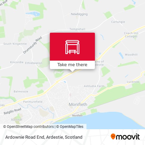 Ardownie Road End, Ardestie map