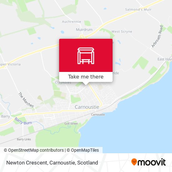 Newton Crescent, Carnoustie map