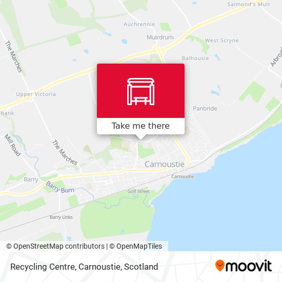 Recycling Centre, Carnoustie map