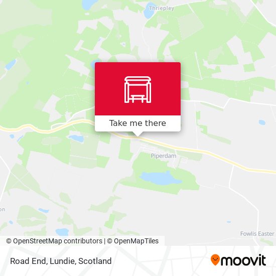 Road End, Lundie map