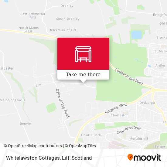 Whitelawston Cottages, Liff map