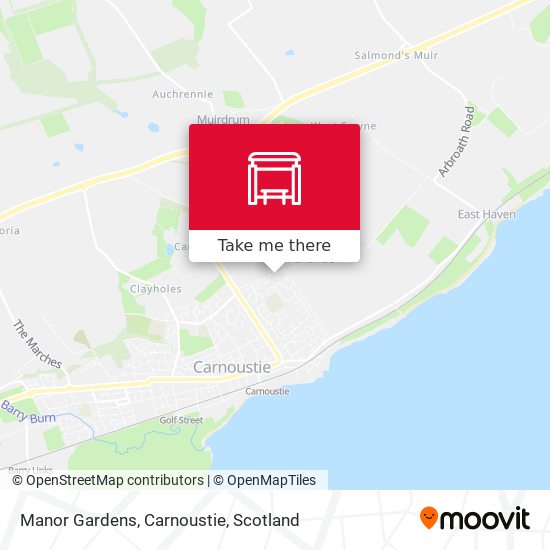 Manor Gardens, Carnoustie map