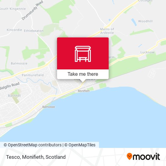 Tesco, Monifieth map