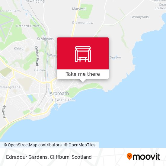 Edradour Gardens, Cliffburn map