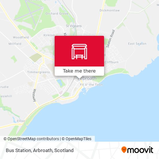 Bus Station, Arbroath map