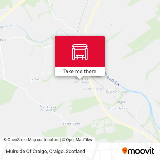 Muirside Of Craigo, Craigo map