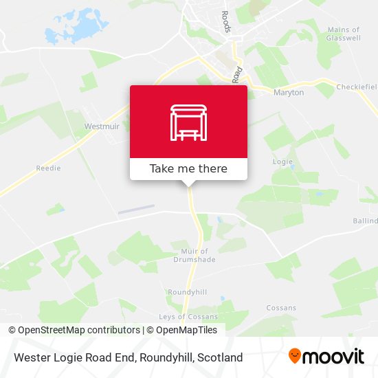 Wester Logie Road End, Roundyhill map