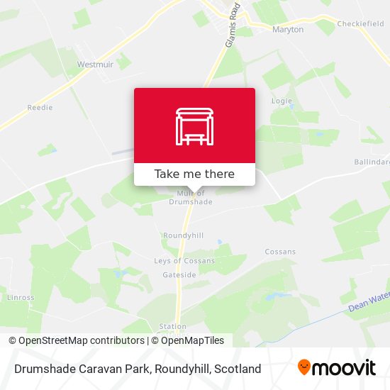 Drumshade Caravan Park, Roundyhill map
