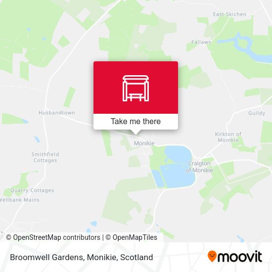 Broomwell Gardens, Monikie map