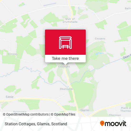 Station Cottages, Glamis map