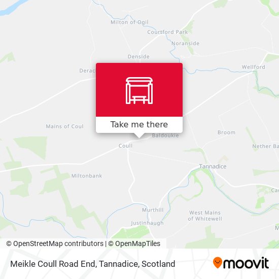 Meikle Coull Road End, Tannadice map
