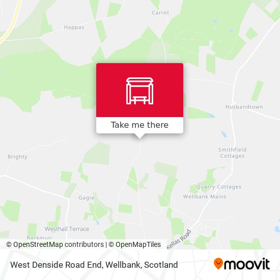 West Denside Road End, Wellbank map
