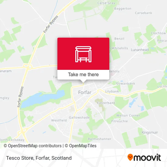 Tesco Store, Forfar map