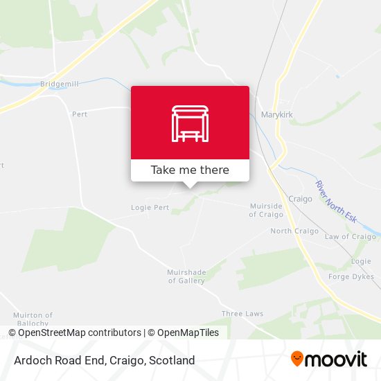 Ardoch Road End, Craigo map