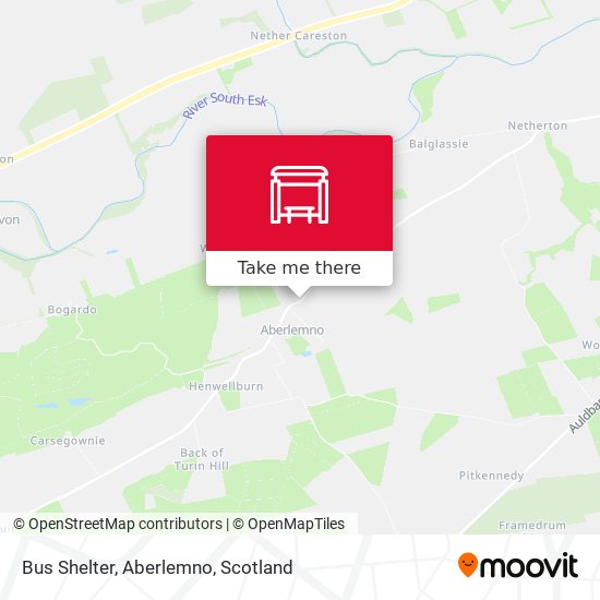 Bus Shelter, Aberlemno map