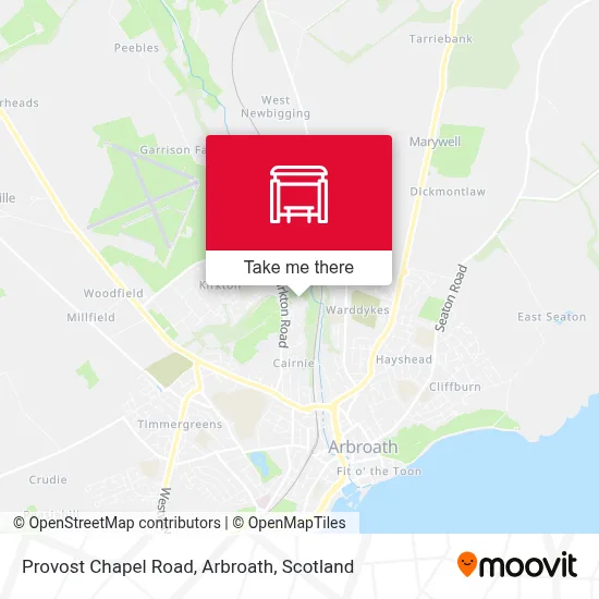 Provost Chapel Road, Arbroath map