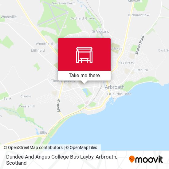 Angus College Bus Layby, Arbroath map