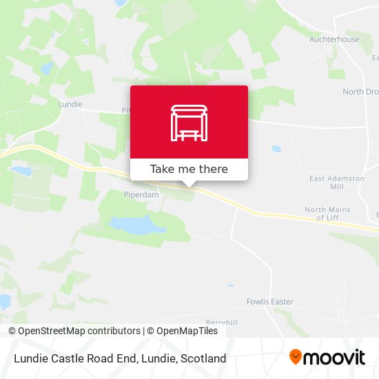 Lundie Castle Road End, Lundie map