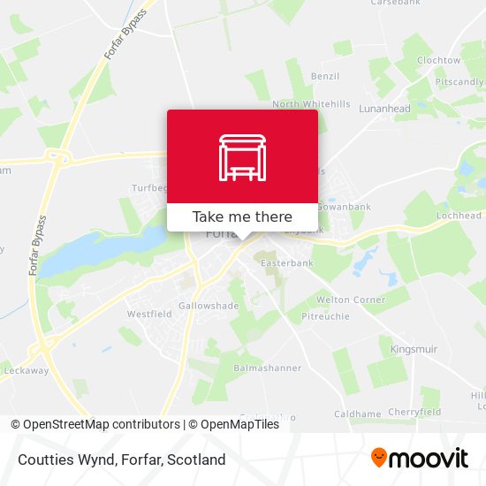 Coutties Wynd, Forfar map