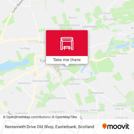 Restenneth Drive Old Shop, Easterbank map
