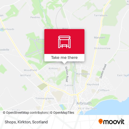 Shops, Kirkton map