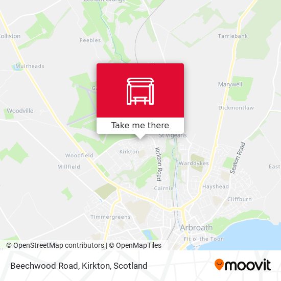 Beechwood Road, Kirkton map