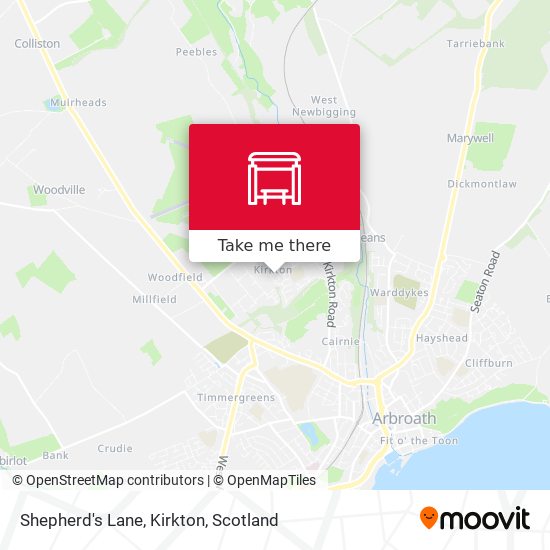 Shepherd's Lane, Kirkton map