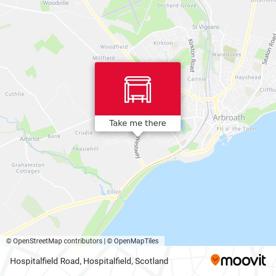 Hospitalfield Road, Hospitalfield map