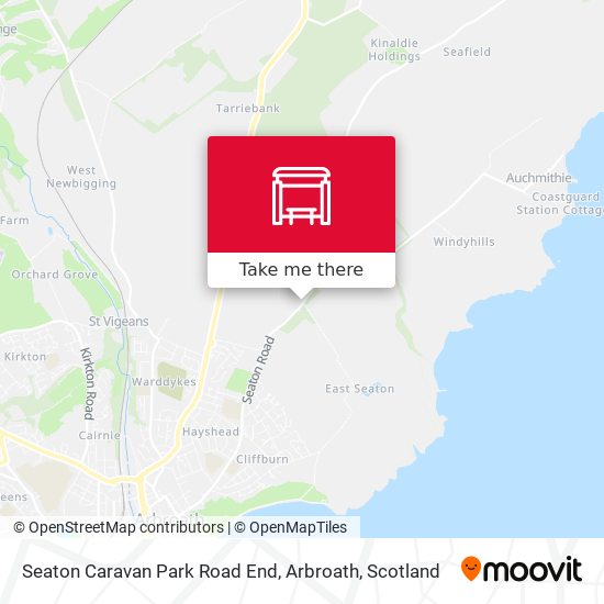 Seaton Caravan Park Road End, Arbroath map