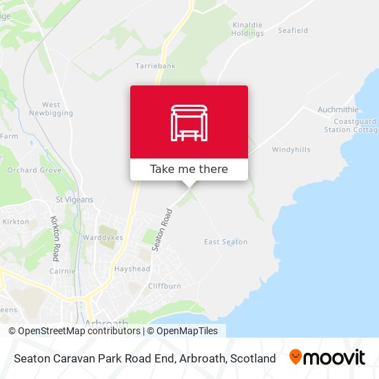 Seaton Caravan Park Road End, Arbroath map