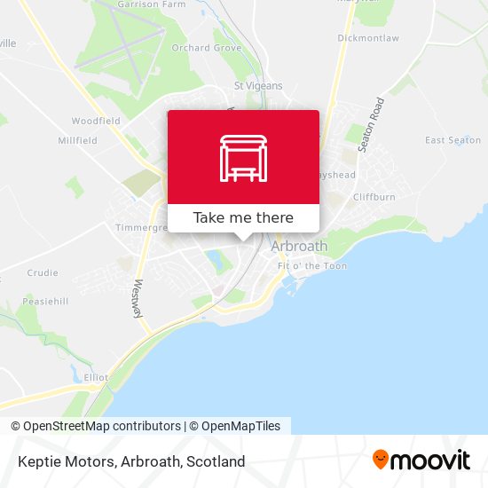 Keptie Motors, Arbroath map