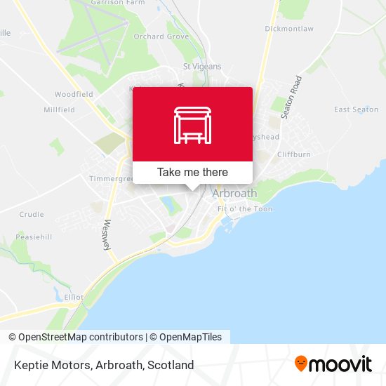 Keptie Motors, Arbroath map