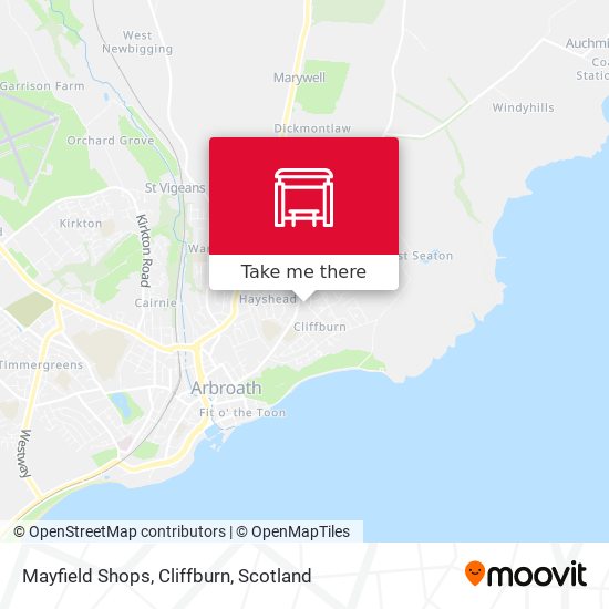 Mayfield Shops, Cliffburn map