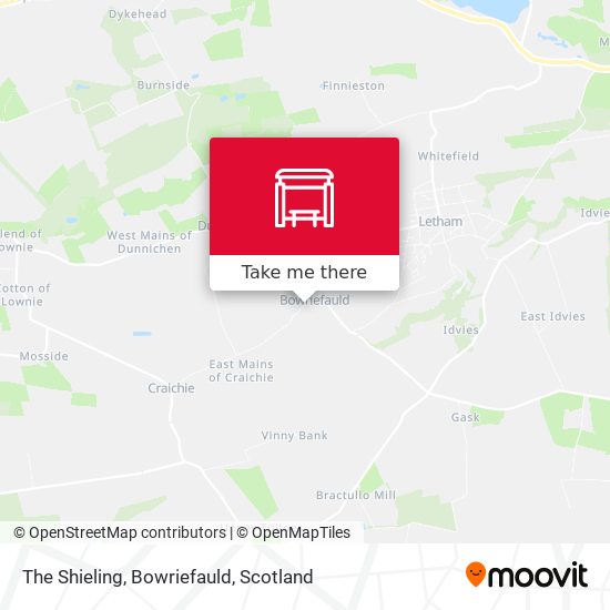 The Shieling, Bowriefauld map