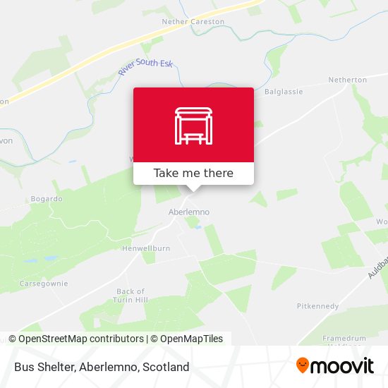 Bus Shelter, Aberlemno map