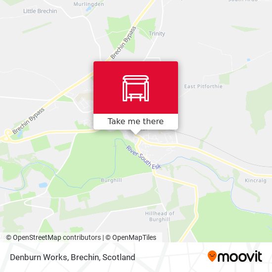 Denburn Works, Brechin map