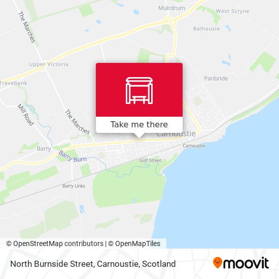 North Burnside Street, Carnoustie map