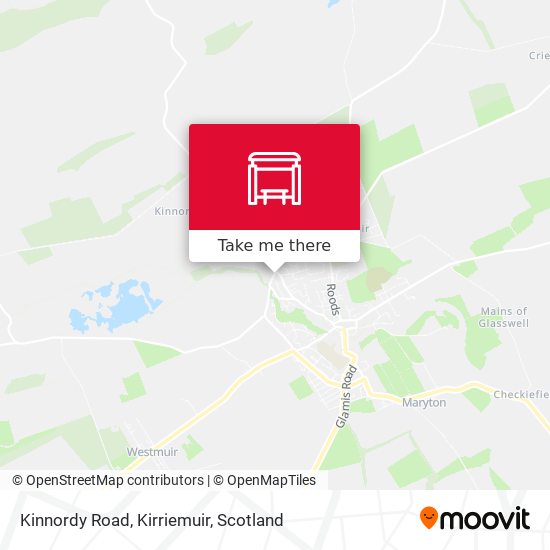Kinnordy Road, Kirriemuir map