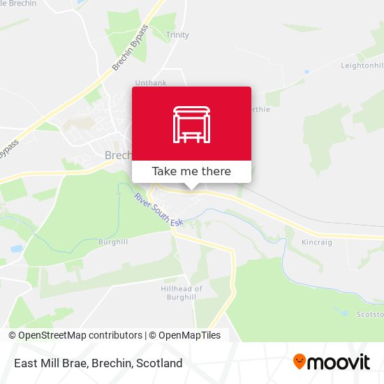 East Mill Brae, Brechin map