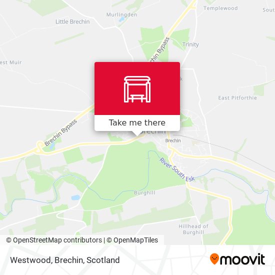 Westwood, Brechin map