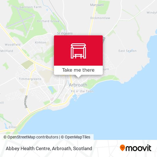 Abbey Health Centre, Arbroath map