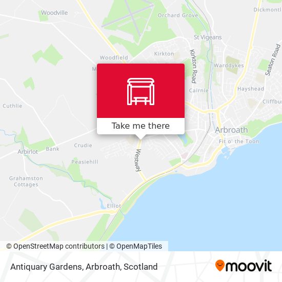 Antiquary Gardens, Arbroath map